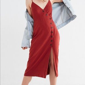 UO linen midi dress